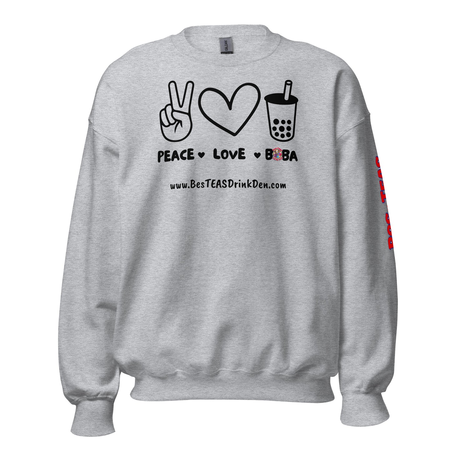 "PEACE, LOVE, BOBA" BesTEAS Sweatshirt
