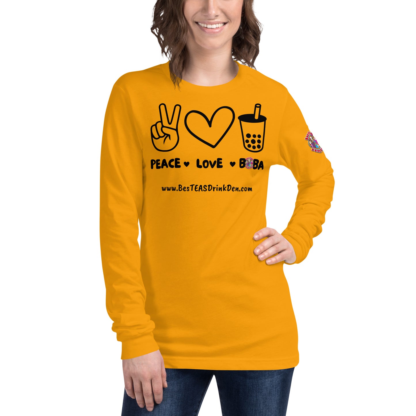 "PEACE, LOVE, BOBA" BesTEAS Long Sleeve Tee
