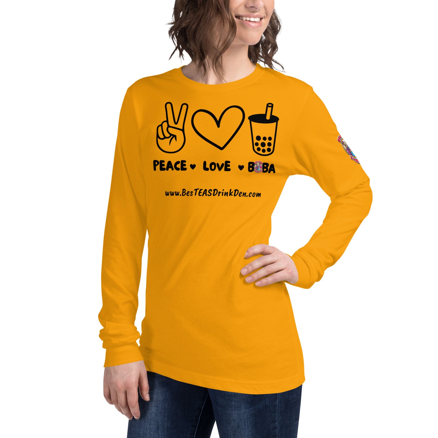 "PEACE, LOVE, BOBA" BesTEAS Long Sleeve Tee