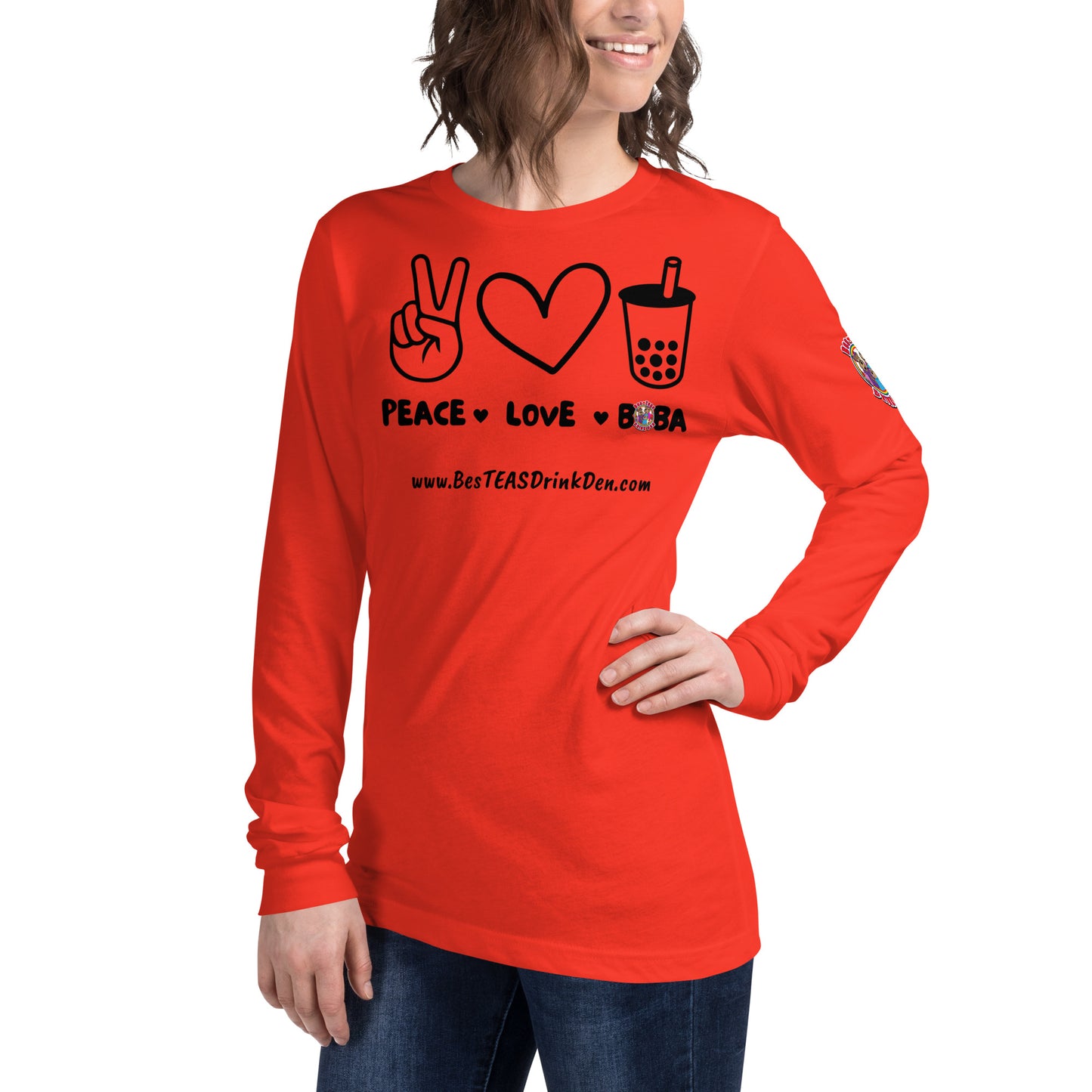 "PEACE, LOVE, BOBA" BesTEAS Long Sleeve Tee