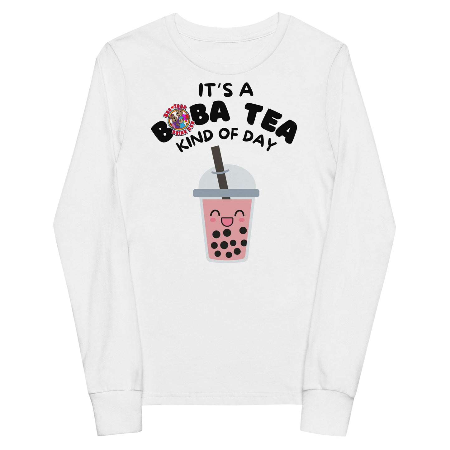 "It's a Boba Tea Kind of Day" BesTEAS Youth Long Sleeve Tee
