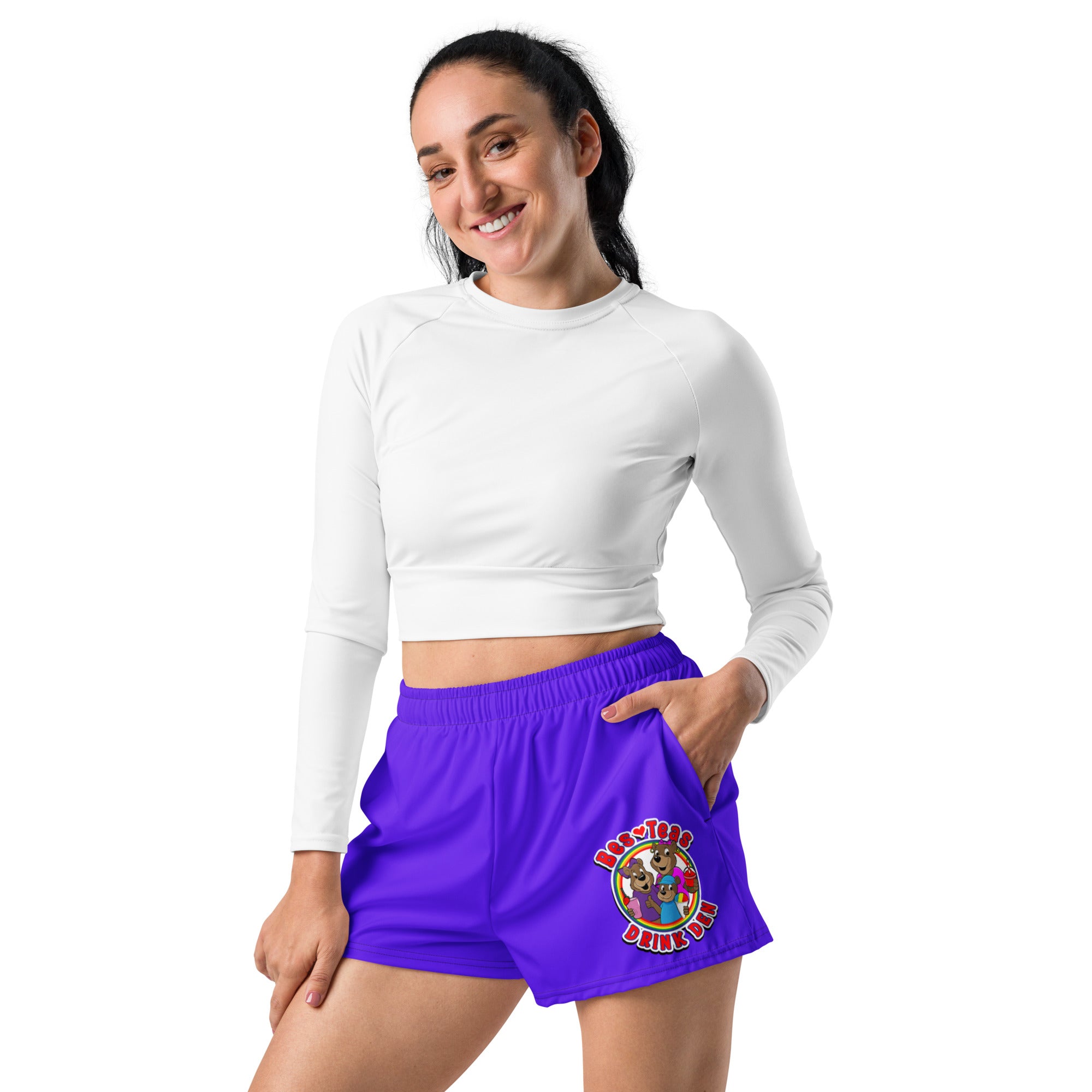 Purple BesTEAS Women’s Athletic Shorts