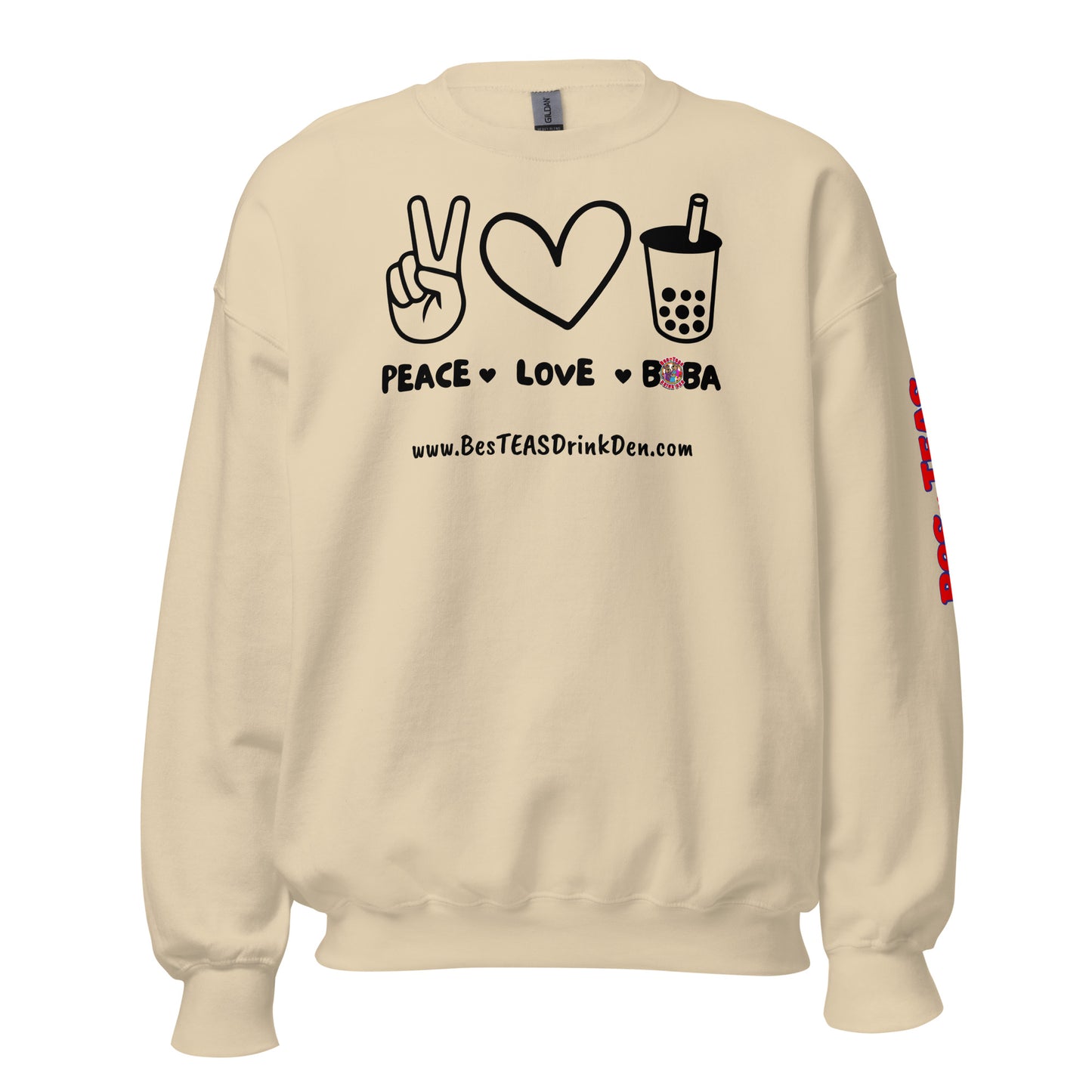 "PEACE, LOVE, BOBA" BesTEAS Sweatshirt